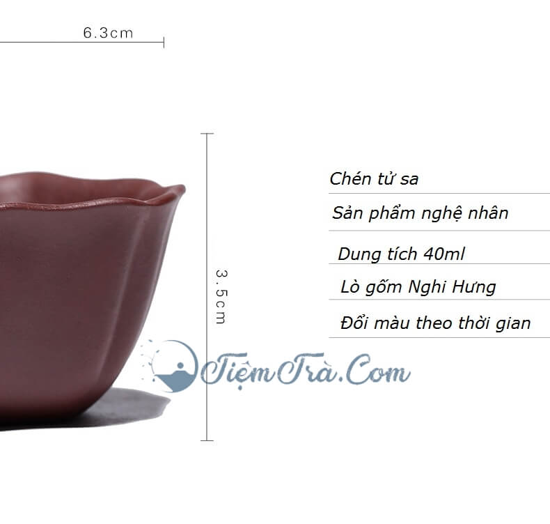 chen tra hoa hoang moc lan - Chén tử sa hoàng mộc lan c70