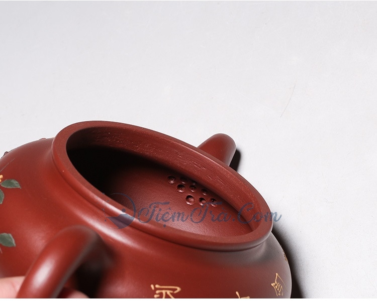 Ấm Tử Sa Chuyết Chỉ chim sơn ca 290ml am chuyet chi son ca 8 - Ấm Tử Sa Chuyết Chỉ chim sơn ca 290ml