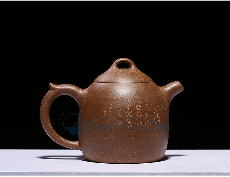 Ấm Tử Sa Tần Quyền Non Nước 420ml am tu sa tan quyen non nuoc 2 - Ấm Tử Sa Tần Quyền Non Nước 420ml